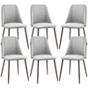 Velvet Dining Chairs Set of 6 - Grey
