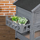 65" Wooden Rabbit Hutch, Pet Playpen with Openable Roof, Storage Box, for Rabbits and Small Animals, Dark Grey