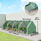 Portable Mini Greenhouse Tunnel Growing Tent Plants Flower Warm House w/ Zippered Roll-up Doors, Green