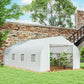 20x10x7ft Walk-in Steeple Greenhouse Outdoor Backyard Plant Seed Growth Tunnel Shed Warm House with 2 Anchor Way White