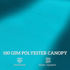 15' Light Blue Twin Canopy Steel Table Umbrella