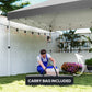 10' x 10' Pop Up Canopy Tent with 2 Half Sidewalls, UV50+ Height Adjustable Instant Sun Shelter, Dark Grey