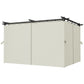 10' x 13' Pergola with Retractable Canopy and Curtains, UPF30+ Sun Shade Shelter for Grill, Garden, Backyard, Deck