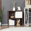 Wood Small Bookshelf 2 Tier Storage Rack Chest Unit Home Office Furniture Walnut