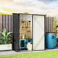5' x 3' Outdoor Storage Shed, Steel Garden Shed with Single Lockable Door, Tool Storage Shed for Backyard, Black