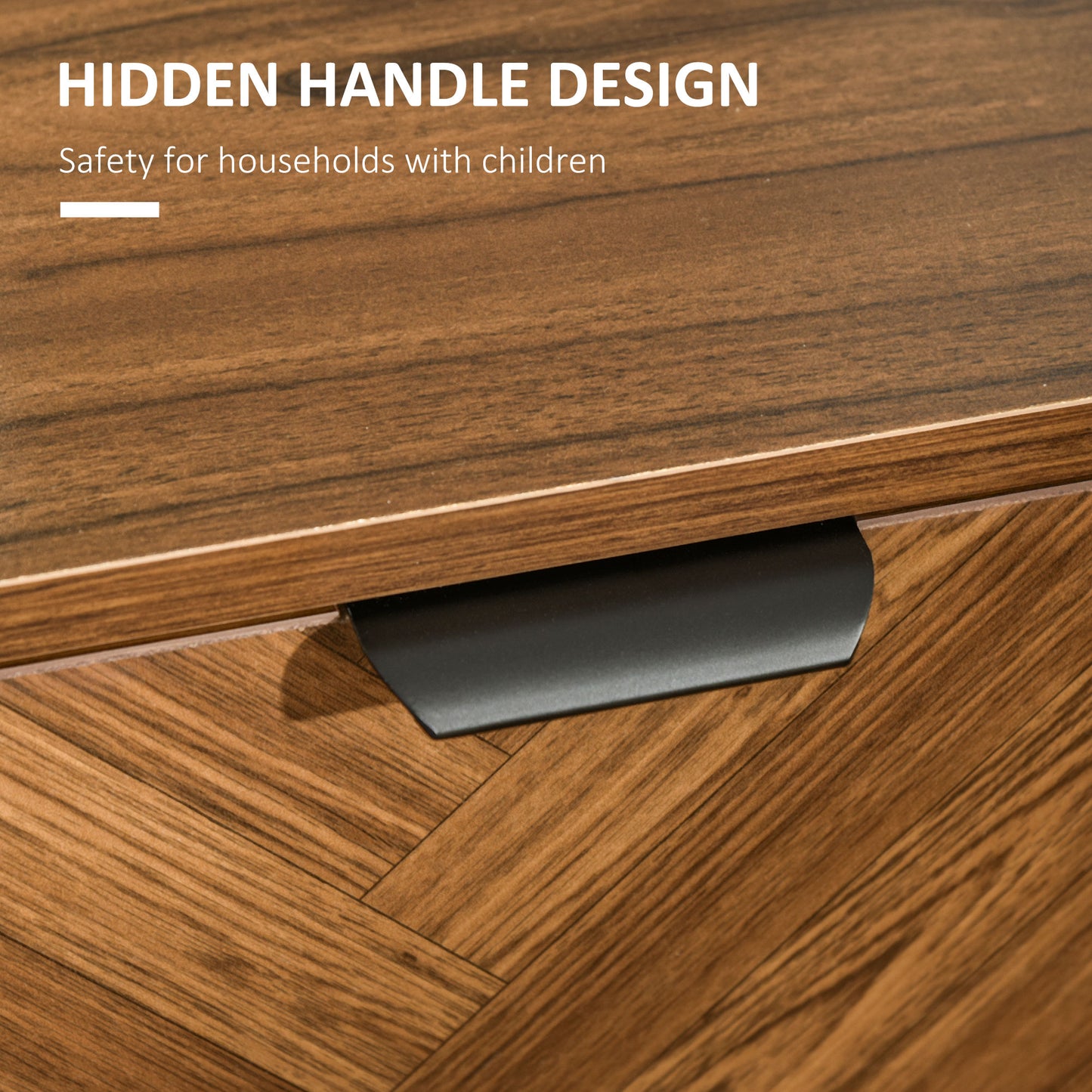 Bedside Table, Nightstand for Bedroom, End Side Table Dresser Storage with 2 Drawers, Walnut Brown