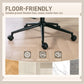Criss Cross Chair with Flip-up Armrests, Wheels, Wide Office Chair with Adjustable Height, Tilting, Cream White