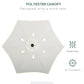6.6FT Patio Umbrella, Outdoor Parasol with 6 Solid Ribs, Cream White