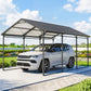 10 x 15ft Metal Carport, Heavy-Duty Carport Canopy with Reinforced Steel Frame & Roof, All-Weather Protection