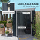 Outdoor Storage Shed, Metal Garden Shed with Window, 2 Vents and Lockable Door for Backyard, Garden, Patio