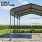 10 x 15FT Metal Carport, Heavy-Duty Carport Canopy with Reinforced Frame & Galvanized Steel Roof, Dark Grey