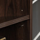 Wood Small Bookshelf 2 Tier Storage Rack Chest Unit Home Office Furniture Walnut