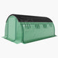 Walk-in Tunnel Greenhouse, Plant Hot House with Sunshade Net, Roll-up Mesh Sidewalls, 2 Doors