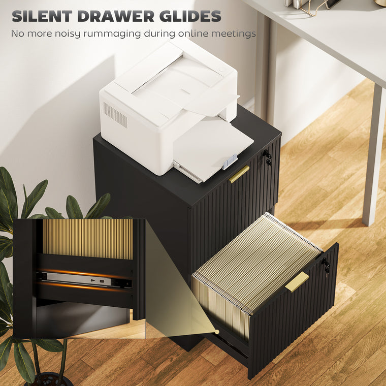 2-Drawer Lockable Filing Cabinet