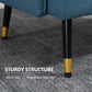 Accent Chair, Upholstered Armchair with Tufted Back Cushion and Steel Legs for Living Room, Bedroom, Blue