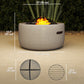 18" Grey Round Wood-Burning Fire Pit with Spark Screen
