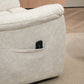 Manual Recliner Chair with Vibration Massage, Reclining Chair for Living Room with Side Pockets, Beige