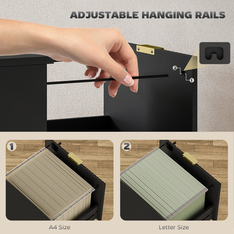 3-Drawer Lockable Filing Cabinet