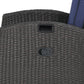 Outdoor Recliner Chair with Adjustable Backrest, Cushion, Side Tray, Black