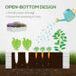 Steel Outdoor Raised Garden Bed with Greenhouse,Cover, Roll Up Door, Dual Use, 50"x37.4"x36.2", Green