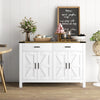 Sideboard Buffet Cabinet, Farmhouse Kitchen Storage Cabinet w/ 2 Drawers and Shelves for Living Room, Entryway