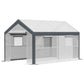 7' x 12' x 7' Heavy Duty Walk-In Greenhouse with Wind Resistance Level 4 & Ventilation Design, White