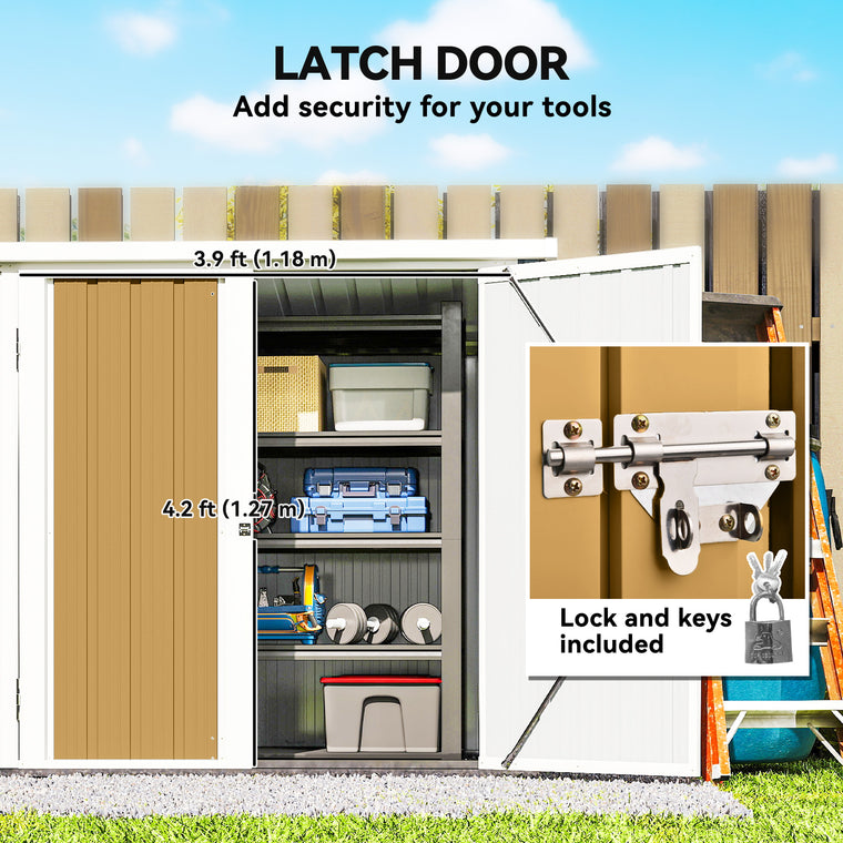 5' x 3' Metal Tool Shed with Double Doors