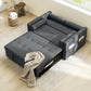 Pull Out Sofa Bed, Sleeper Sofa Couch with USB Ports, Small Linen Loveseat Futon Couch for Living Room, Dark Grey