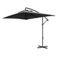 3(m) patio offset umbrella, with Cross Base - Dark Grey