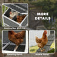 Chicken Coop with Wheels, 80" L Mobile Hen House with Run, Outdoor Wooden Chicken House with Nesting Box, Tray, Ramp