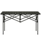 Folding Camping Table with Roll up Top and Carry Bag, Portable Picnic Table for Camping, Picnic, Hiking, Black