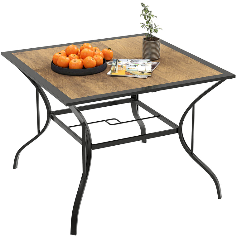 37" Square Dining Table with Umbrella Hole