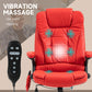 Heated Massage Office Chair, Ergonomic High Back Swivel Executive Chair with Vibration, Faux Leather