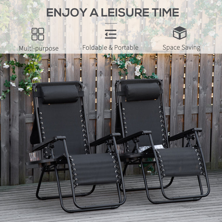 Black Zero Gravity Lounge Chair with Canopy Shade
