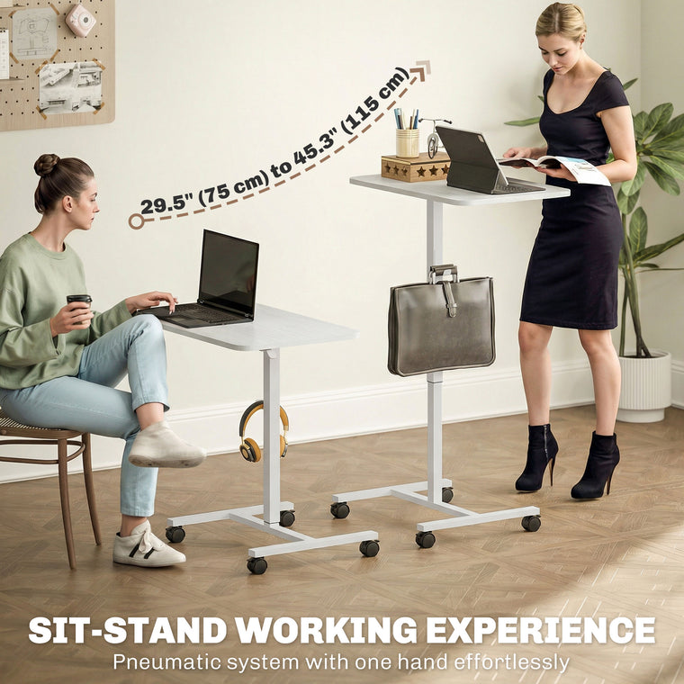 Height Adjustable Standing Desk with Wheels