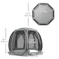 11' x 11.5' Screen Tent, Pop Up Camping Gazebo with Portable Carry Bag and 2 Doors, Grey