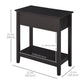 End Side Table in Flip Top Design with Cabinet and Bottom Shelf, Storage Furniture Decoration for Bedroom Living Room Office, Dark Coffee