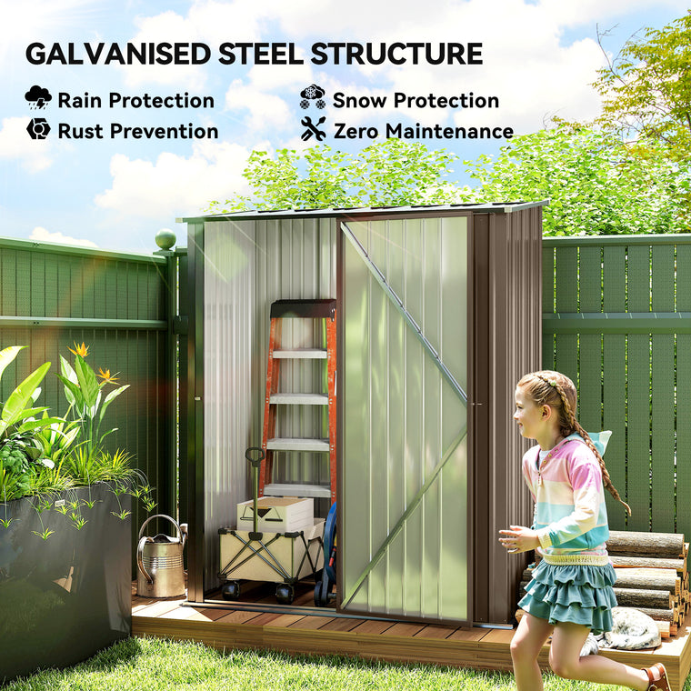 5' x 3' Steel Tool Shed with Lockable Doors