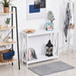 40" Console Table, 2 Tier X-Design Narrow Entryway Table with Storage Shelf for Behind Couch, Living Room, Hallway, White