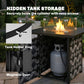 28-Inch Propane Fire Pit Table with Wind Guard