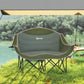 Portable Camp Chair, Double Camping Chair with Cup Holders and Carry Bag, Support 551 lbs, Dark Green