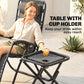 Zero Gravity Chair Set of 2 Patio Chair with Side Table Cupholders and Pillows for Pool, Backyard, Lawn, Blue