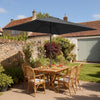 6.5x10ft Patio Umbrella, Rectangle Market Umbrella, Black