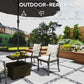 Patio Umbrella Weighted Base with Table Tray, Heavy Duty Umbrella Base with Wheels Handles, Brown