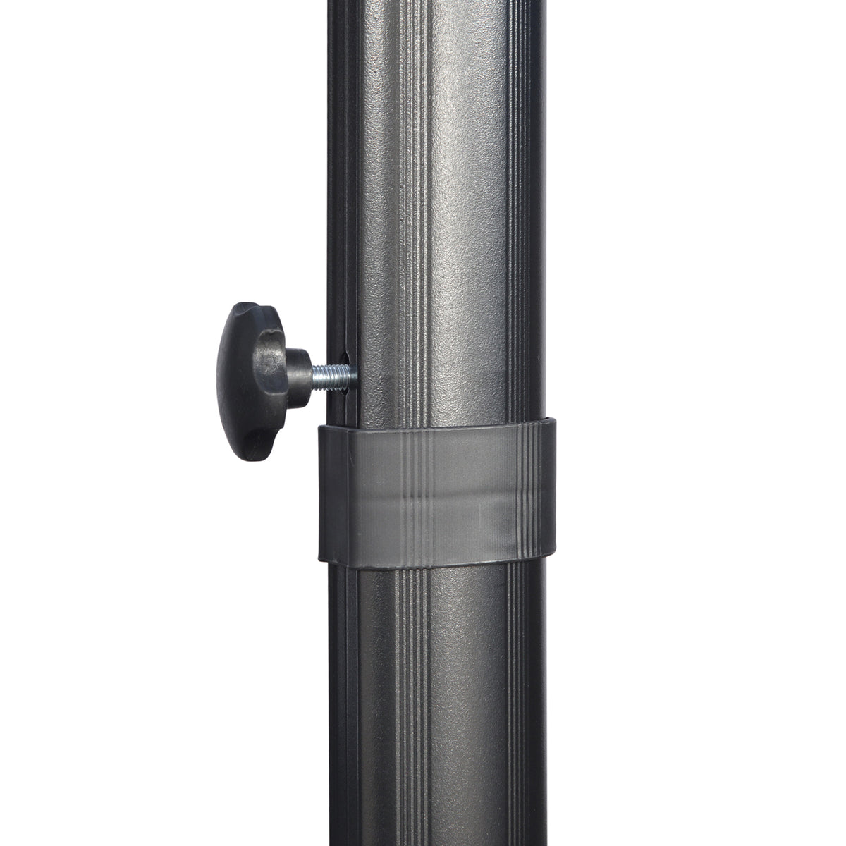 9ft Dark Grey Square Cantilever Umbrella with Cross Base & Tilt