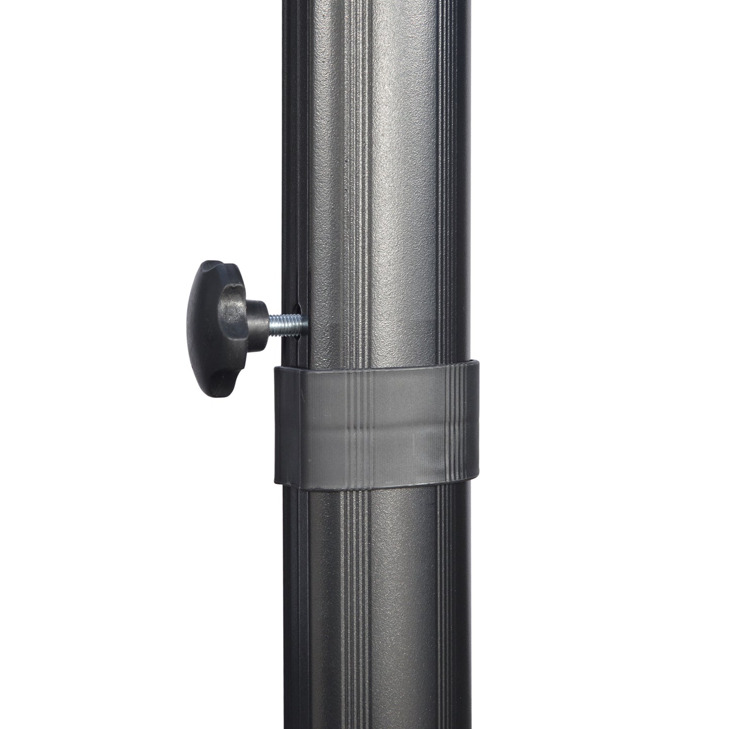 9ft Dark Grey Square Cantilever Umbrella with Cross Base & Tilt
