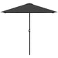 8ft Half Round Sun Shade Umbrella with 5 Ribs