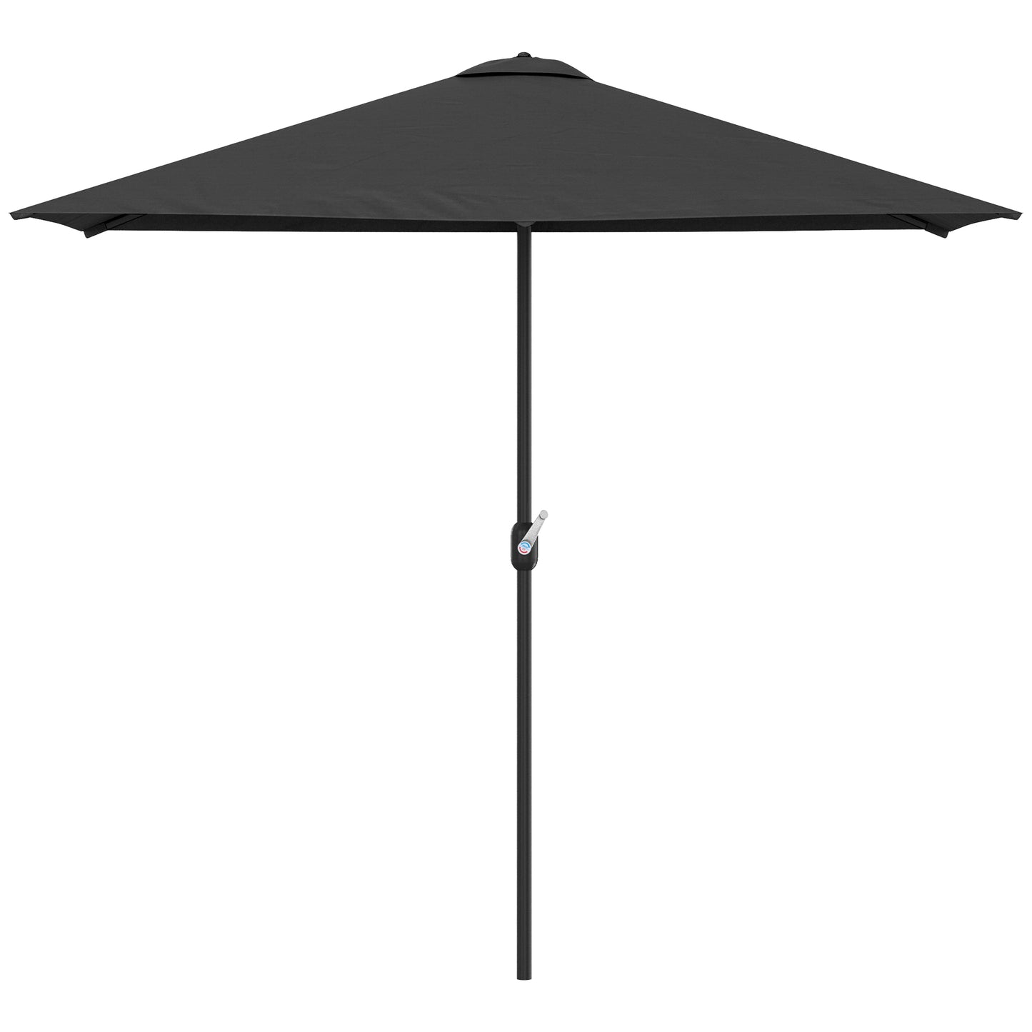 8ft Half Round Sun Shade Umbrella with 5 Ribs