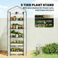 Mini Greenhouse with Screen Roof, Portable Small Greenhouse with Roll-Up Zipper Door