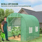 8'x6.6'x6.6' Heavy Duty Walk-in Greenhouse Garden Tunnel Hot House Outdoor Flower Vegetable Growth Warm House Roll Up Door, Windows, Steel